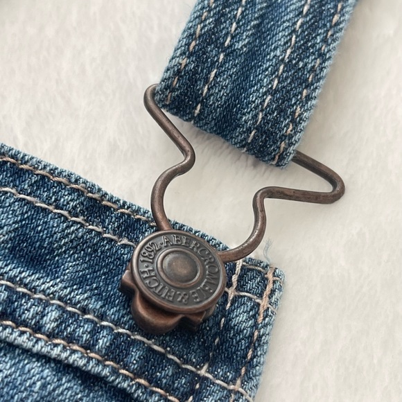 Abercrombie & Fitch 💙 Denim Shorts Overalls 💙 - Picture 6 of 9